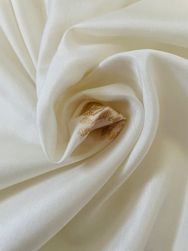 Banarasi Katan Silk Saree | Kadwa weave | Off White & Red | Gold and Silver Zari | Handwoven | Silk Mark Certified | Ships from California